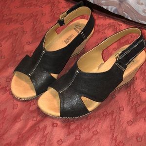 Clark’s wedges- adjustable strap